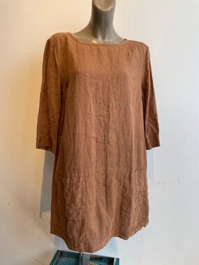 Seasalt Cornwall oceanfront linen tunic dress